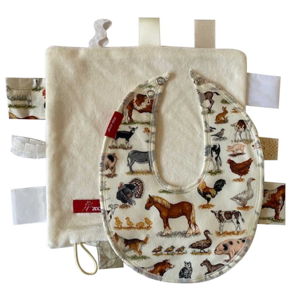 Sinnestuch & Sabberlätzchen - Bauernhoftiere