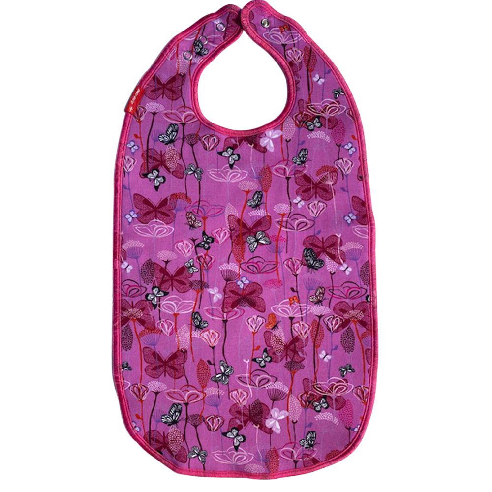 Bib fopr eating Butterflies pink
