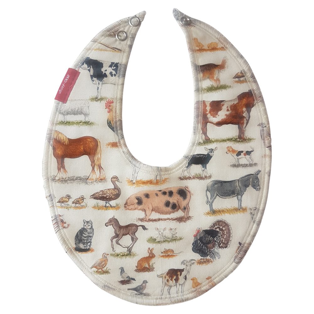 Bib for drool PFarm Animal ZOO design