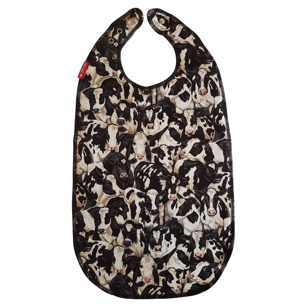 Bib for eating Black Cows ZOO design