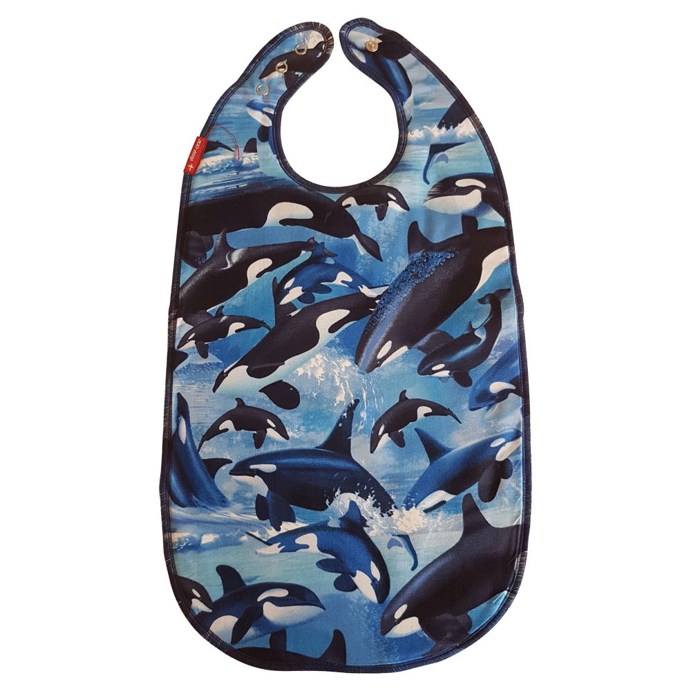 Bib for eating Killer whales ZOO design