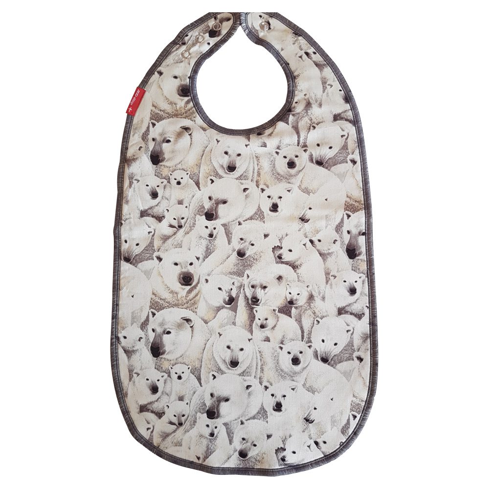 Bib for eating Polar Bears ZOO design